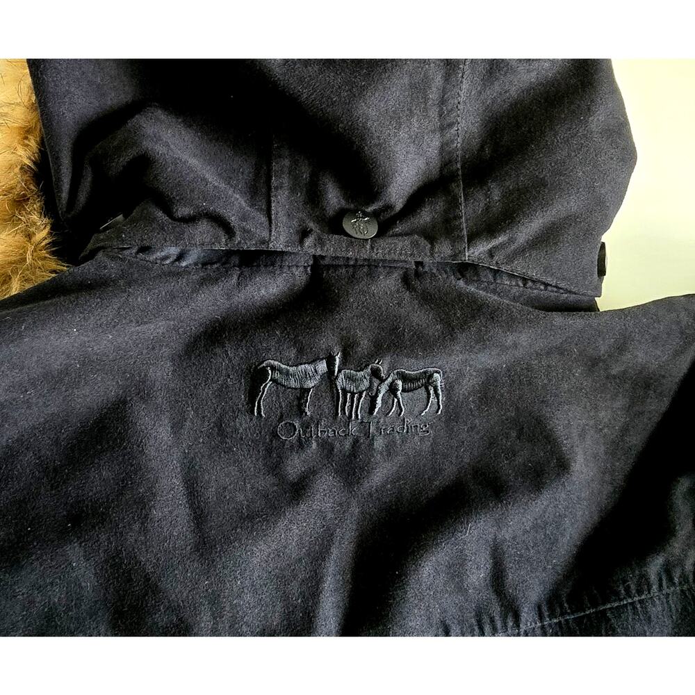 Outback Trading Co. Black Microsuede Jacket Insulated Quilted Gold Cup Women's M - Picture 10 of 10